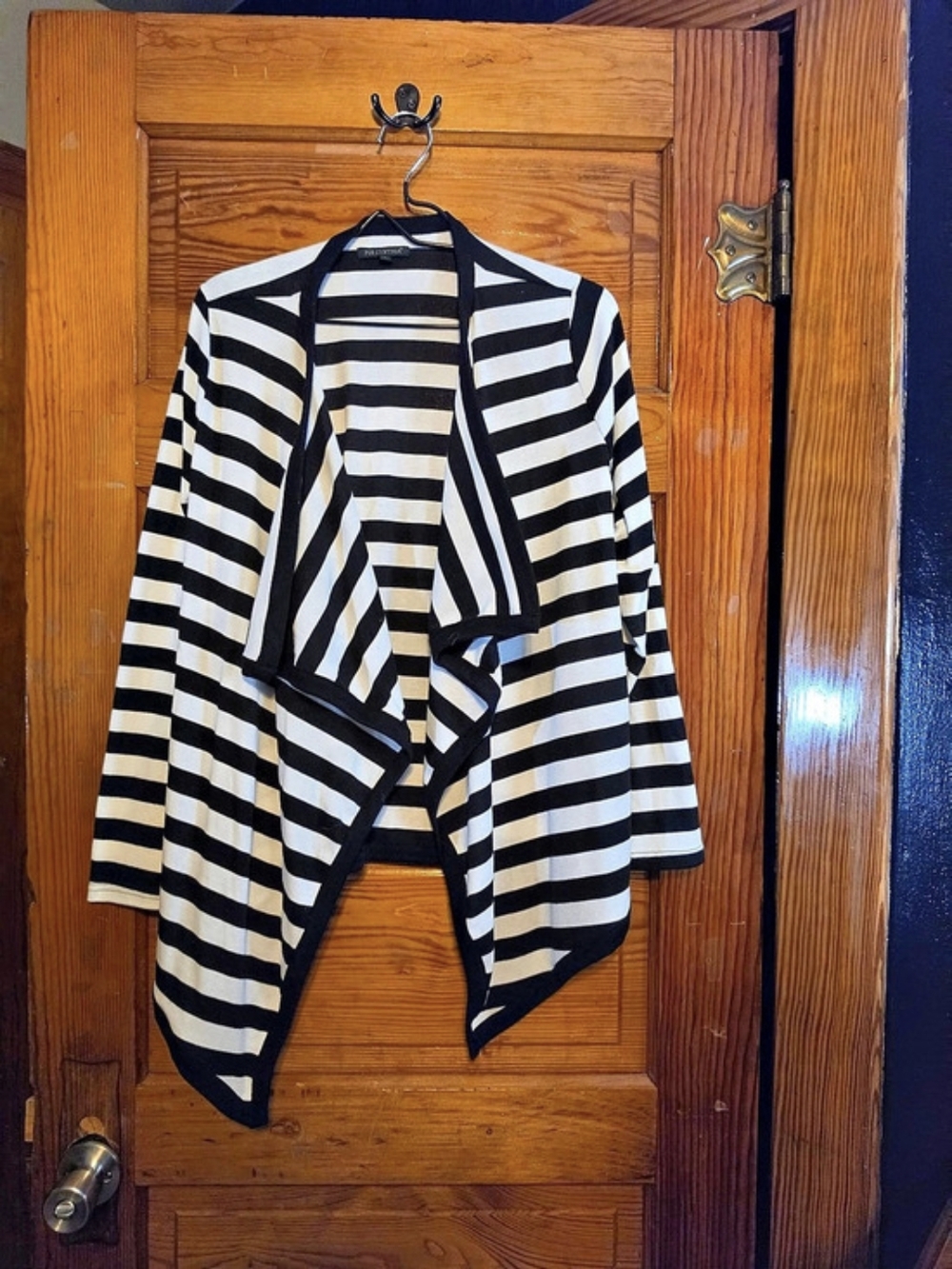 For Cynthia Striped Open Front Cardigan Sweater Size Large